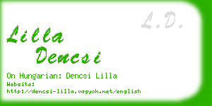 lilla dencsi business card